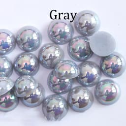 2/3/4/5/6/8/10/12/14 mm AB Color Imitation Pearls Craft Half Round Flatback Beads for Jewelry Making Nail DIY Decoration