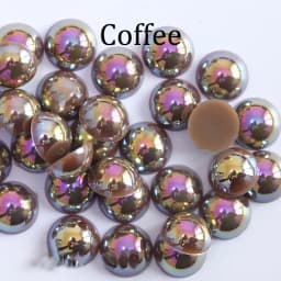 2/3/4/5/6/8/10/12/14 mm AB Color Imitation Pearls Craft Half Round Flatback Beads for Jewelry Making Nail DIY Decoration