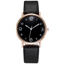 New Simple Vintage Digital Face Leather Belt Woman Watch Round Leisure Student Quartz Watchs Wear Matching Women's Wristwatch