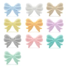 LOFCA 10pcs/lot Silicone Crown Beads BPA Free Silicon Teething Beads Baby Chew Teething Necklace DIY Pacifier Clips Accessory