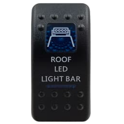 Dual Blue Lens Rocker Cap ( No Body ) for Carling Navara 4X4 Rocker Switch Cover Replace, Car Boat ATV Jeep Dash Panel DIY