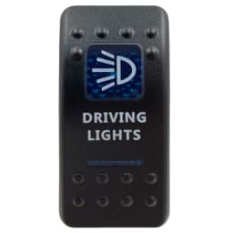 Dual Blue Lens Rocker Cap ( No Body ) for Carling Navara 4X4 Rocker Switch Cover Replace, Car Boat ATV Jeep Dash Panel DIY