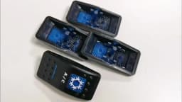Dual Blue Lens Rocker Cap ( No Body ) for Carling Navara 4X4 Rocker Switch Cover Replace, Car Boat ATV Jeep Dash Panel DIY
