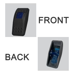 Dual Blue Lens Rocker Cap ( No Body ) for Carling Navara 4X4 Rocker Switch Cover Replace, Car Boat ATV Jeep Dash Panel DIY