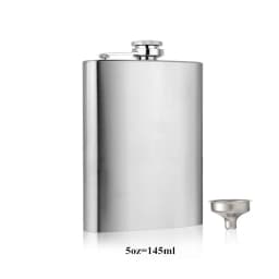 LMETJMA 1 4 5 6 7 8 9 10 oz Stainless Steel Hip Flask with Funnel Pocket Hip Flask Alcohol Whiskey Hip Flask Screw Cap KC0139