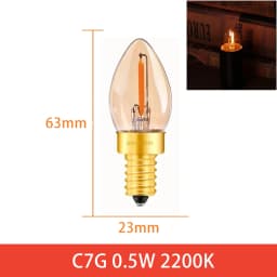GANRILAND LED Candle Bulbs E12 E14 Dimmable C7 T22G 1W Decorative Light 110V US 220V EU Warm White Ampoule Lamp for Decor