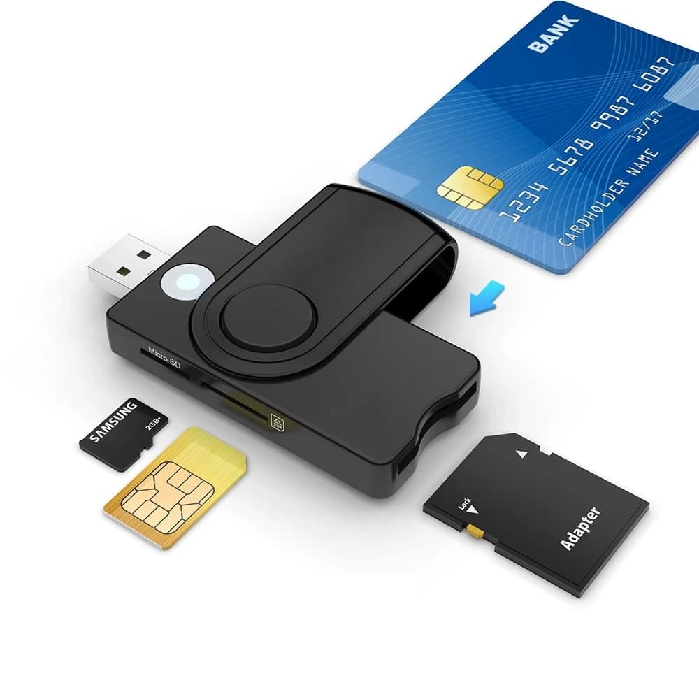 UTHAI for Windows 7 8 10 Linux OS, USB SIM Smart Card Reader, for Bank Card IC / ID EMV SD TF MMC Card Reader USB-CCID ISO 7816