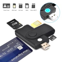 UTHAI for Windows 7 8 10 Linux OS, USB SIM Smart Card Reader, for Bank Card IC / ID EMV SD TF MMC Card Reader USB-CCID ISO 7816