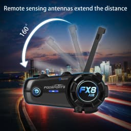 Fodsports Motorcycle Intercom FX8 Air Helmet Bluetooth Headset for 4 Riders Interphone FM Radio Commutator Moto Intercomunicador