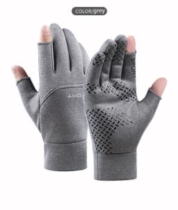 Winter Fishing Men's Gloves Women Cycling Warm Anti-Slip Gloves for Fishing Sports Touch Screen Two Fingers Cut Outdoor Angling