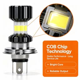 H4 LED Moto H6 BA20D 69000LMLED Motorcycle Headlight Bulbs 8 Sides COB White 6000K Hi Lo Lamp Scooter Accessories Fog Lights 12V