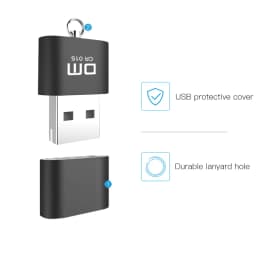 DM CR015 MicroSD Card Reader with TF Card Slot Become USB Flash Drive for Computer or for Car USB Adapter