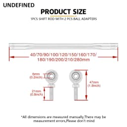 Motorcycle M6 Shift Rod Linkage 40 70 90 100 120 150 160 170 180 190 200 220mm Footrest Foot Peg Rearset Gear Shift Shifter Rod