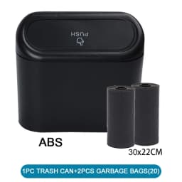 Car Trash Can (with Lid) Contains 60 (300) Garbage Bags, Small Car Trash Can, Leak-proof Mini Car Accessories