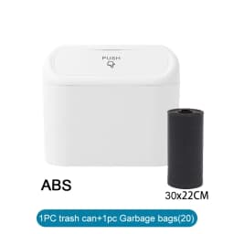 Car Trash Can (with Lid) Contains 60 (300) Garbage Bags, Small Car Trash Can, Leak-proof Mini Car Accessories