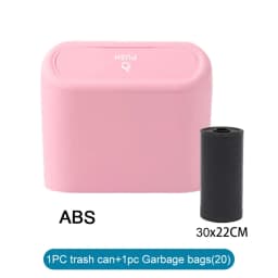 Car Trash Can (with Lid) Contains 60 (300) Garbage Bags, Small Car Trash Can, Leak-proof Mini Car Accessories