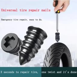 Universal Vacuum Tyre Repair Nail Kit Tubeless Tire Puncture Screw Fix Car Motorcycle ATV Patch Set