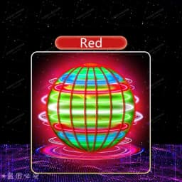 Hand Controlled Flying Ball with Colorful LED Lights, 360° Rotating Suspension Orb, Indoor Outdoor Sports Toy for Teens & Adults