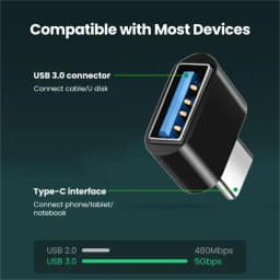 Mini Type-C to USB Adapter 3.0 USB-C Male OTG A Female Data Connector For MacBook ProiPadMini 6/ProMacBookAirType CDevice