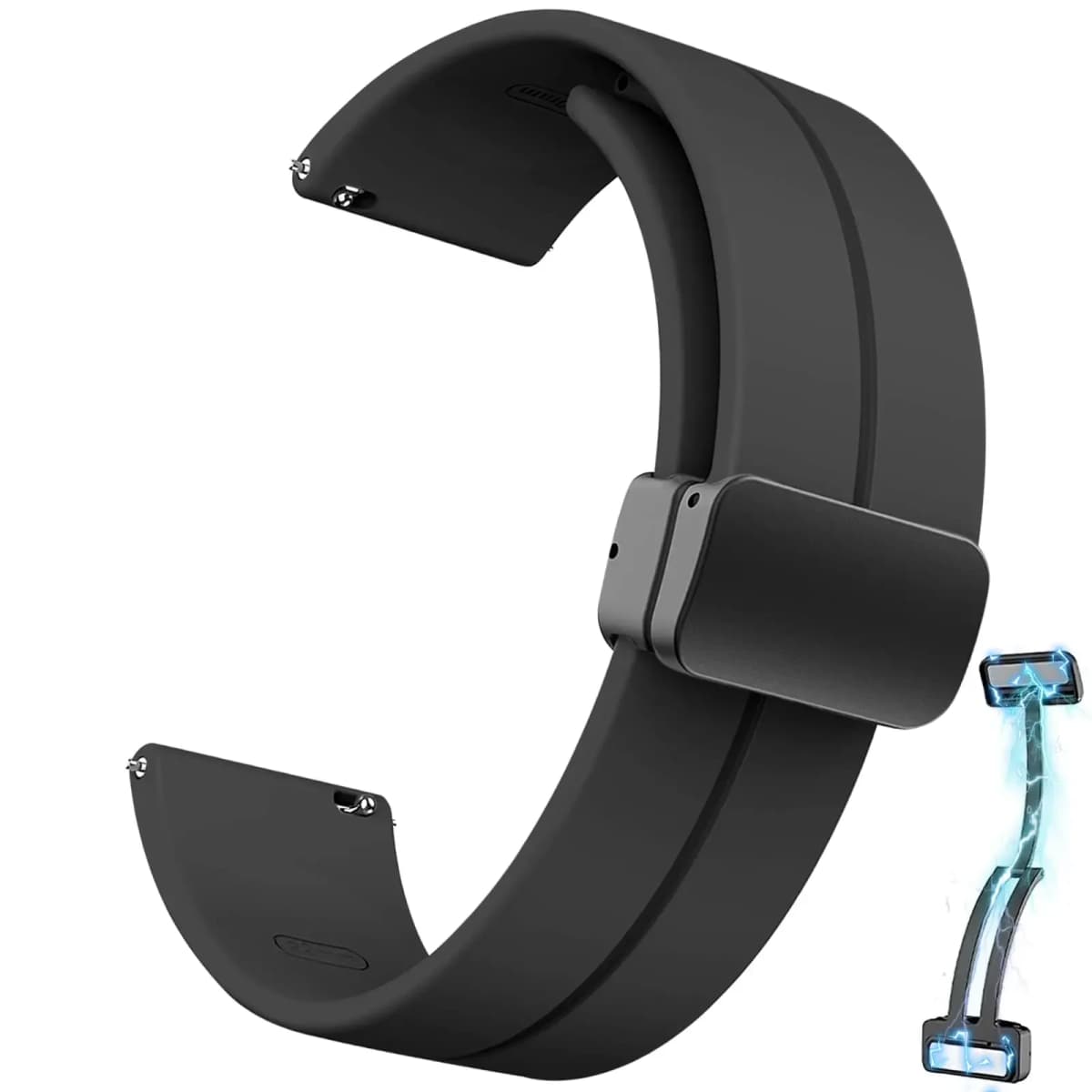 20mm 22mm Strap for Samsung Galaxy Watch 6/4/5 Pro/Classic/Gear S3/Active 2 Sport Silicone Magnetic Buckle Huawei GT 2 2e 3 Band