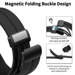 20mm 22mm Strap for Samsung Galaxy Watch 6/4/5 Pro/Classic/Gear S3/Active 2 Sport Silicone Magnetic Buckle Huawei GT 2 2e 3 Band