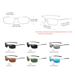 Fashion Driving Polarized Sunglasses Men High Quality Metal Square Male Sun Glasses Stylish Outdoor Anti Glare Travelling Shades
