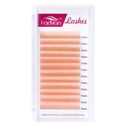 Fadvan Colorful Easy Fanning Eyelashes Extension Red Green Blue Brown Purple Colorful Auto Blooming Makeup Lashes 15-20mm Long