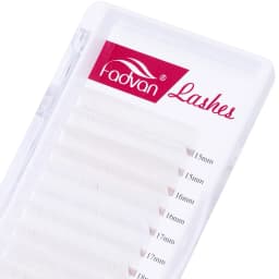 Fadvan Colorful Easy Fanning Eyelashes Extension Red Green Blue Brown Purple Colorful Auto Blooming Makeup Lashes 15-20mm Long