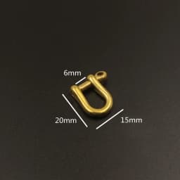 Solid Brass Carabiner D Bow Shackle Fob Key Ring Keychain Hook Screw Joint Connector Buckle