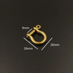 Solid Brass Carabiner D Bow Shackle Fob Key Ring Keychain Hook Screw Joint Connector Buckle