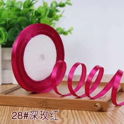 New 1/4"6mm (22 Meters/roll) Red Color Grosgrain Ribbon Wedding Decoration Making Bowknots Gift Packing Belt Sewing Accessories