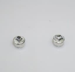 12 Pair(24pcs)/lot 3/4/5/6/7mm Round Crystal Rhinestone Magnet Stud Earring Puck Womens Mens Magnetic Fake Ear Plug Jewelry