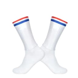 Anti Slip Silicone Summer Aero Socks Whiteline Cycling Socks Men Bicycle Sport Running Bike Socks Calcetines Ciclismo