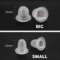 100Pcs Disposable Tattoo Ink Cup Small&Big Size Silicone Permanent Tattoo Makeup Eyebrow Makeup Pigment Container Caps