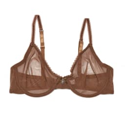 Vgplay Ultra-thin Lace Lingerie See Through Women Bra Underwire Plunge Without Padded Bras for Women Plus Size Hollow Mesh