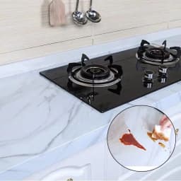 60CM Vinyl Self-adhesive Marble Wallpaper PVC DIY Waterproof Oilproof Wall Stickers Kitchen Bathroom Cabinets Counter Decoration
