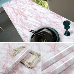 60CM Vinyl Self-adhesive Marble Wallpaper PVC DIY Waterproof Oilproof Wall Stickers Kitchen Bathroom Cabinets Counter Decoration