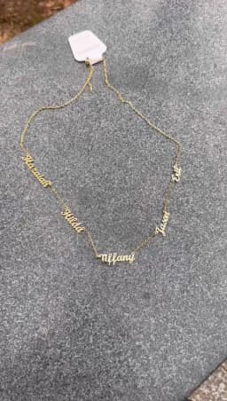 Custom Multiple Personalized Name Necklaces Jewelry Chain Pendant Name Gold Color Necklace for Women Men Stainless Steel Gifts