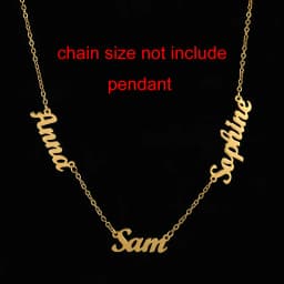 Custom Multiple Personalized Name Necklaces Jewelry Chain Pendant Name Gold Color Necklace for Women Men Stainless Steel Gifts