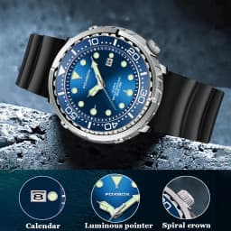 FOXBOX Top Brand Fashion Diver Watch Men 50ATM Waterproof Date Clock Sport Watches Mens Quartz Wristwatch Relogio Masculino