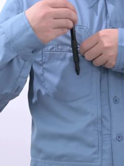 Summer Men's UPF 50+ Casual Long Sleeve Fishing Shirts, Lightweight Tactical Button Down Shirt with Breathable Back Mesh