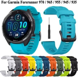 Sports Silicone Strap For Garmin Forerunner 965 955 Solar 970 945 935 745 Strap Watch Band 22mm Replacement Wristband Bracelet