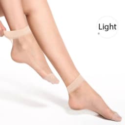20 Pieces 10 Pairs Summer Bamboo Female Short Socks Women's Thin Crystal Socks, Transparent Thin Silk Socks for Girl, Best Quali