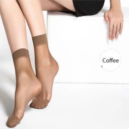 20 Pieces 10 Pairs Summer Bamboo Female Short Socks Women's Thin Crystal Socks, Transparent Thin Silk Socks for Girl, Best Quali