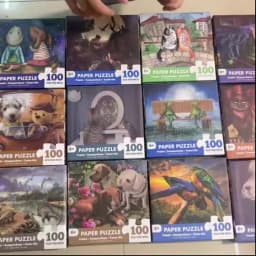 100 Pieces Jigsaw Puzzle Assembling Picture Dog Animals Decompression Puzzles Toy for Adult Children Kids Educational Gifts