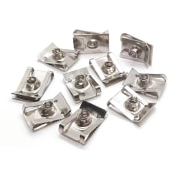 10 Sets 304 Stainless Steel U Type Clips Thread M6 M5 M4 5mm 6mm 4mm Reed Nuts and Bolts Screws for Car Motorcycle Scooter ATV