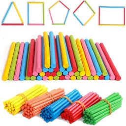 100pcs Colorful Bamboo Counting Sticks Mathematics Teaching Aids Counting Rod Math Learning Toy Gift