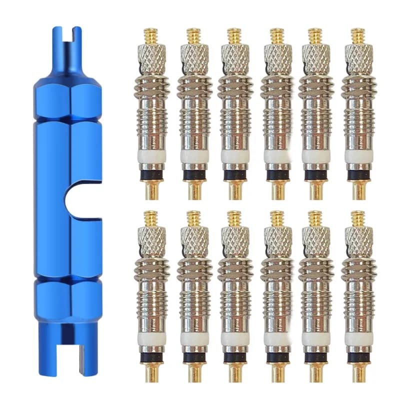 6/12pcs Bicycle Removable Presta Valve Core Bike Replacement Brass Tubeless Core Remover Tool for Tubeless for Road MTB Bike