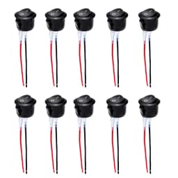 1-10Pcs 20mm Round Practical Joystick Switch SPST 2 Pin Snap-in ON-Off Toggle Switch Universal 12V for Car RV Boat
