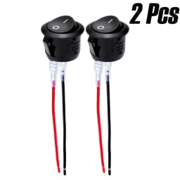 1-10Pcs 20mm Round Practical Joystick Switch SPST 2 Pin Snap-in ON-Off Toggle Switch Universal 12V for Car RV Boat